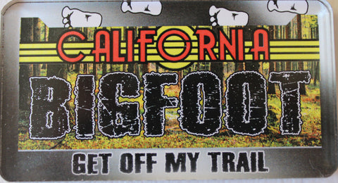 Bigfoot CA License Magnet - Wooded