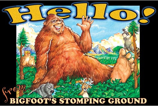 Bigfoot Waving Post Card