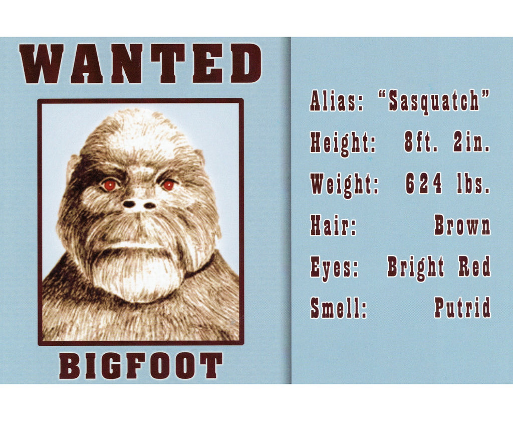 Bigfoot Wanted Postcard