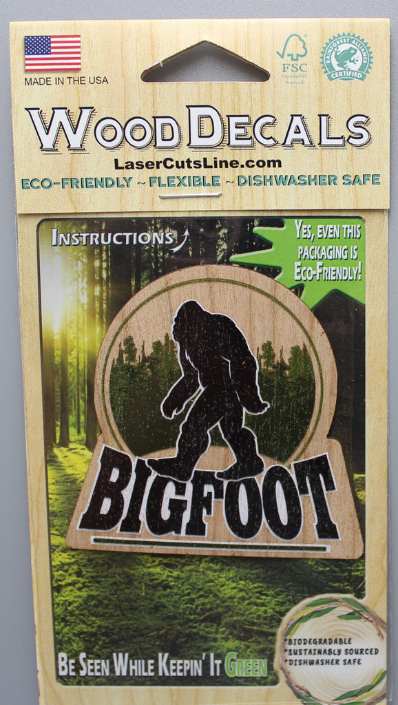 Bigfoot Wooden Sticker