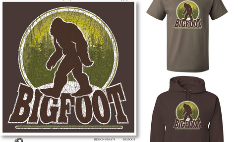 Bigfoot Crackle T shirt and Hoodie