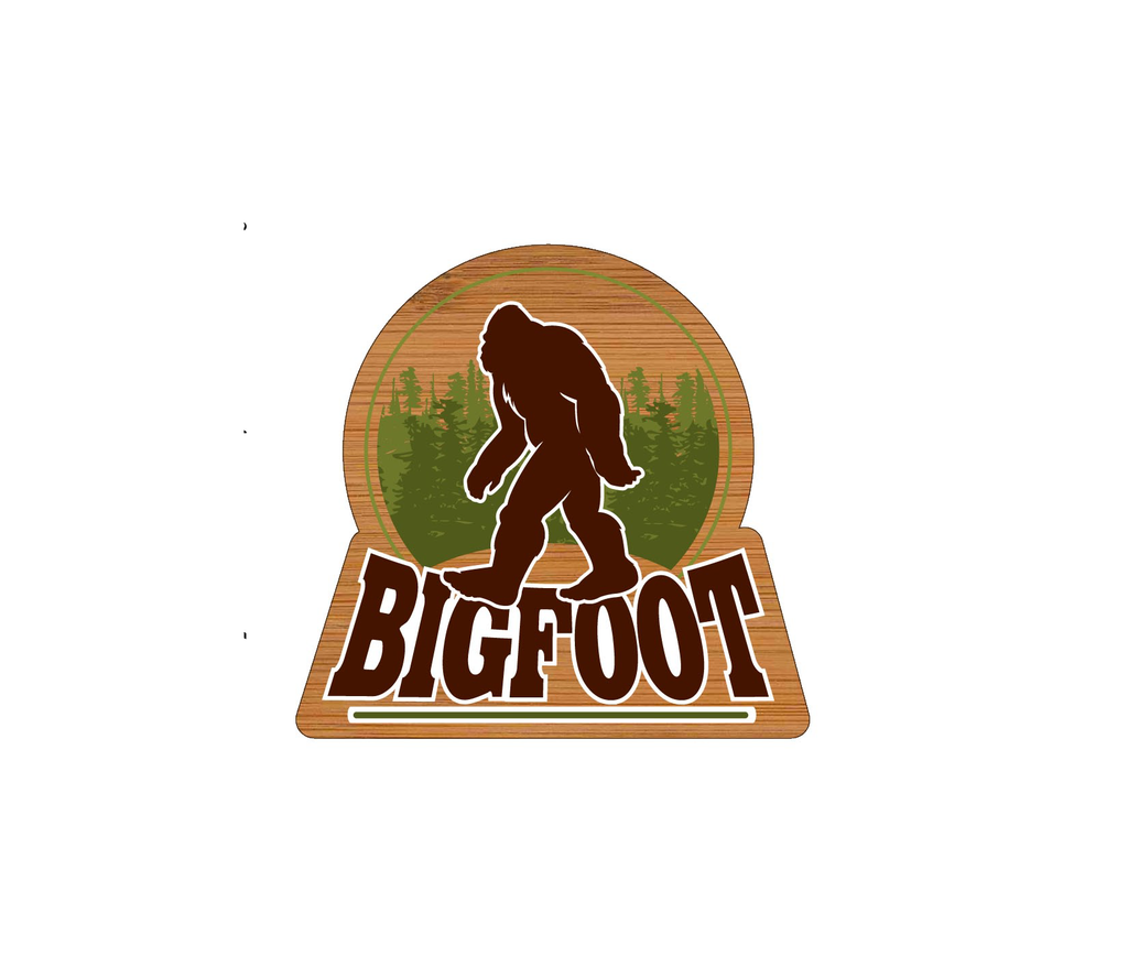 Bigfoot Wooden Magnet